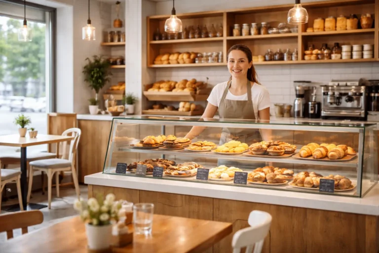 Bakery with empty seats